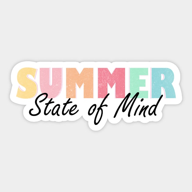 Summer State Of Mind Retro Sticker by The WYLD Tribe